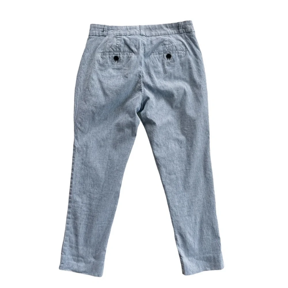 Banana Republic Light Blue Mini Stripe Avery Stretch Ankle Pants 2